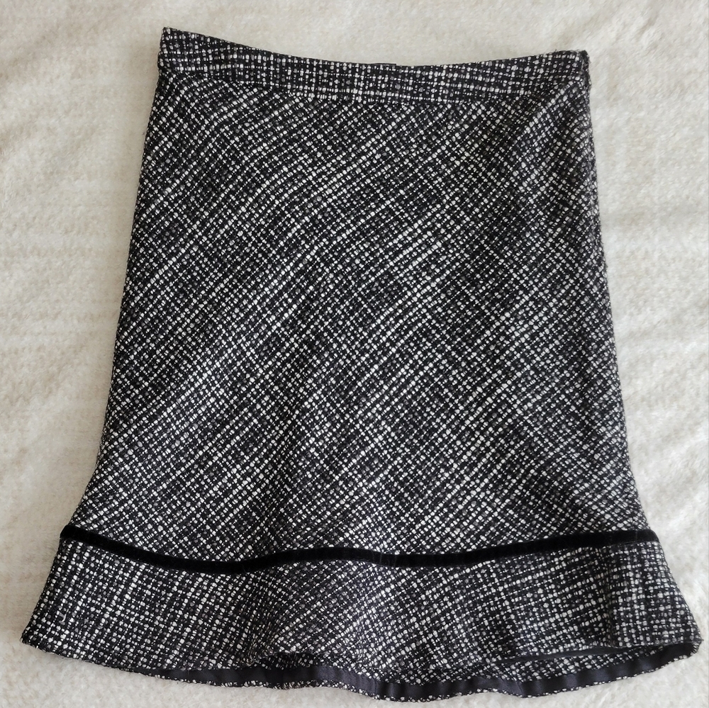 GAP Gray Tweed Wool-Blend Skirt